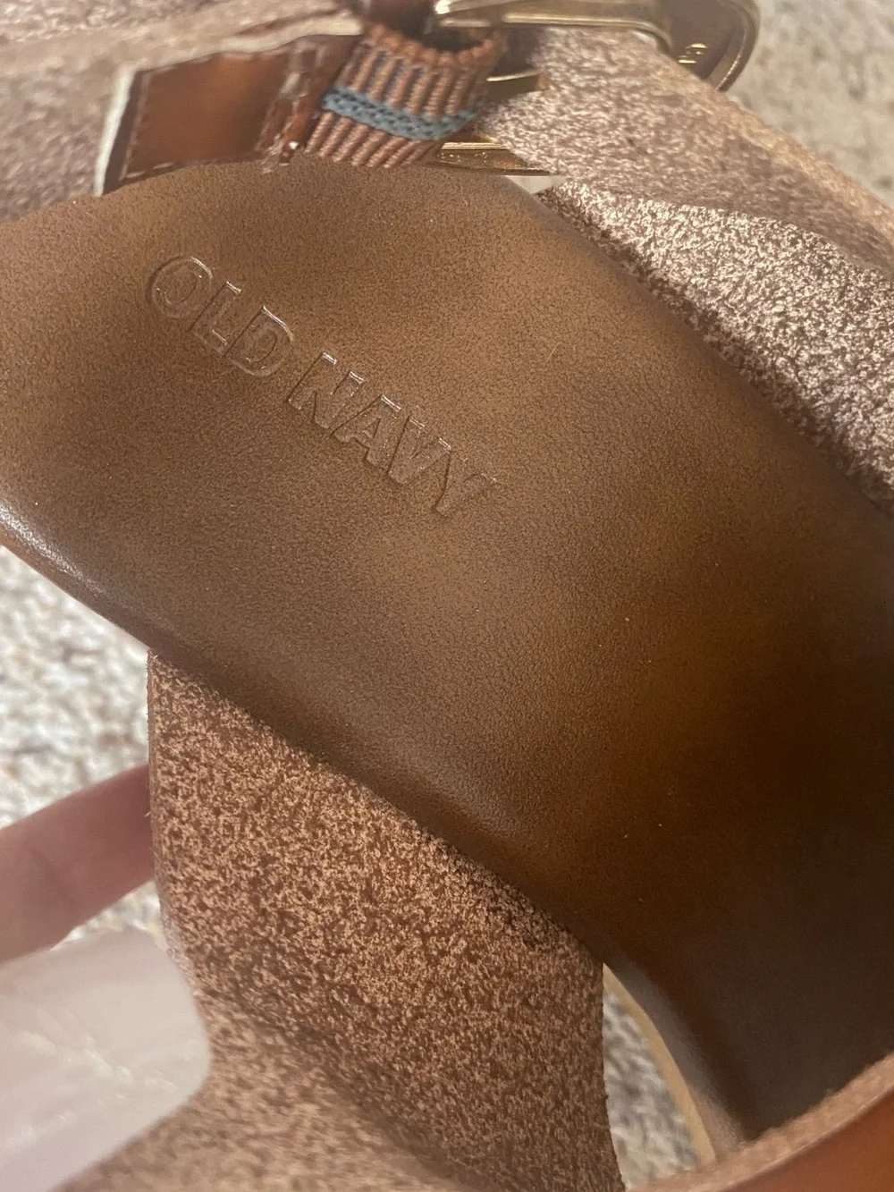 Brand new platform wedge brown sandals size 9